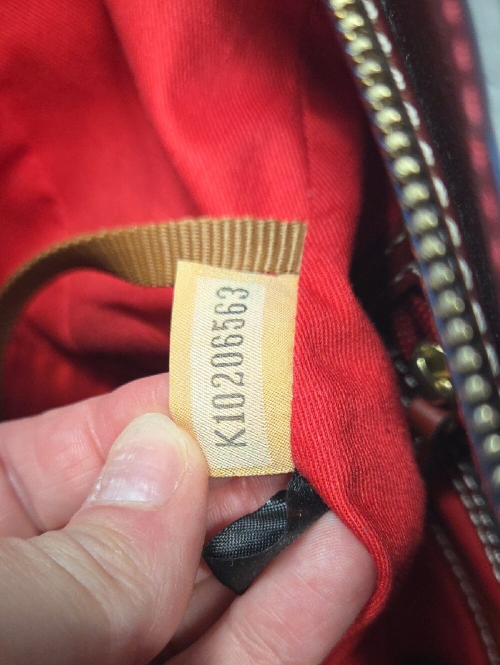 Dooney & Bourke Cherry Red Leather Tote with Front Zip - Picture 8 of 10